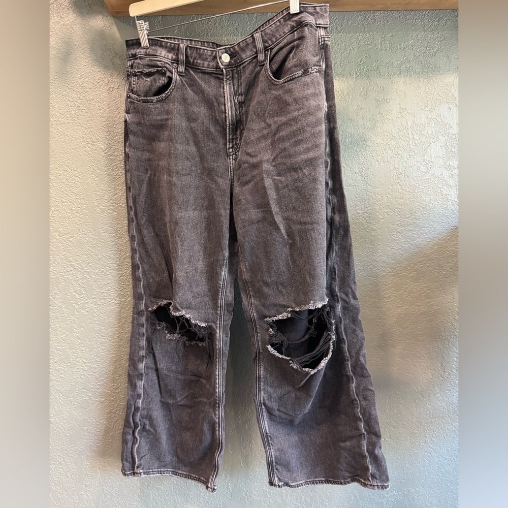 American Eagle Super high rise baggy wide leg